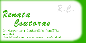 renata csutoras business card